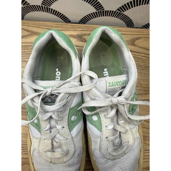 Saucony Shadow 6000 White/Green/Yellow Suede Size‎ 13 S70441-42 main image 5